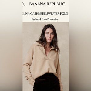 Banana Republic Cashmere Luna Sweater Light Camel Size M